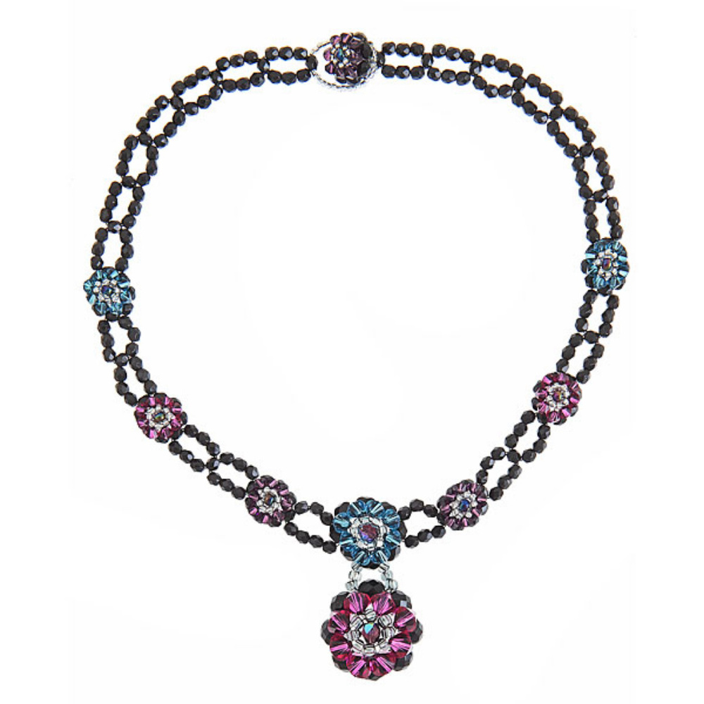 Swarovski crystal flower necklace